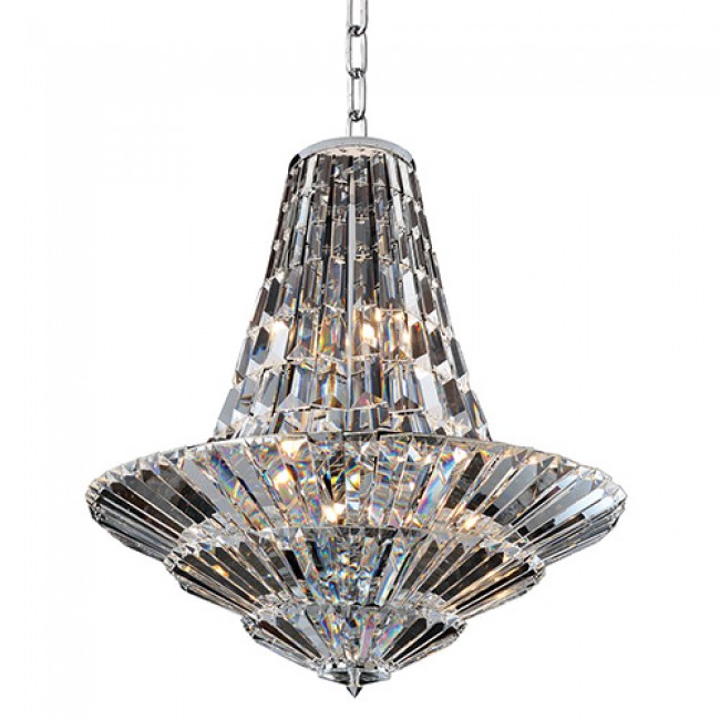 Auletta Chrome 18-Light 30-Inch Wide Chandelier with Firenze Clear Crystal