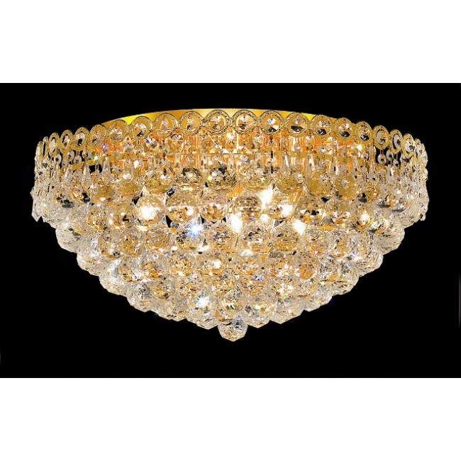 9 light flush mount crystal ceiling light droped with crystal ball
