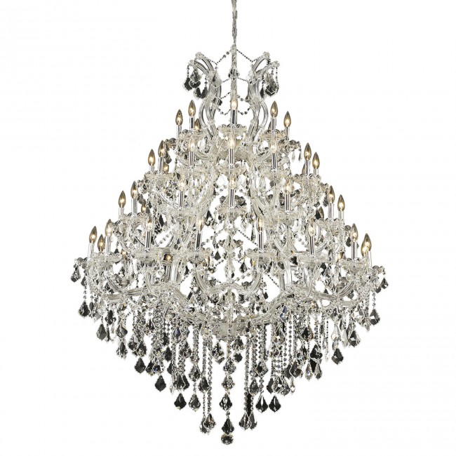Maria Theresa Chrome Forty-Nine Light 46-Inch Chandelier with Royal Cut Clear Crystal