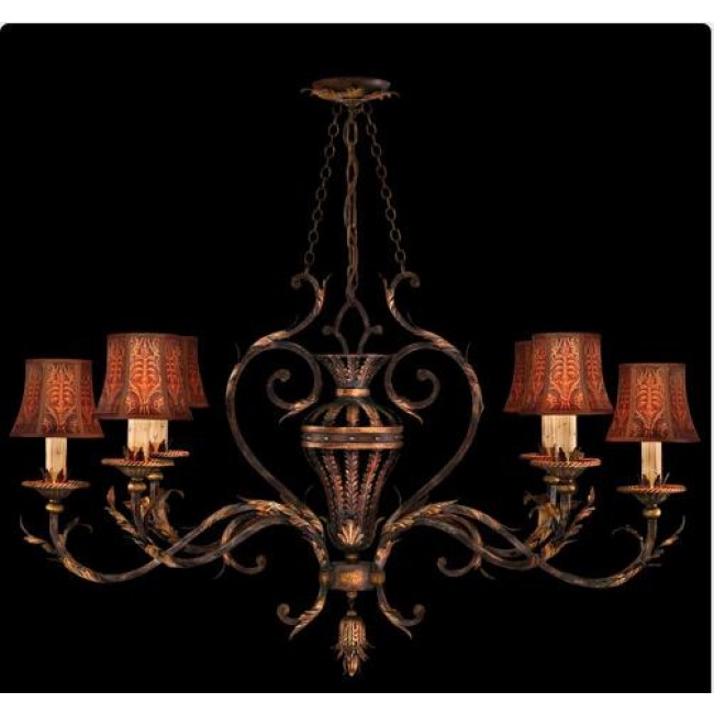 Six-Light Chandelier in Bronzed Sienna Finish