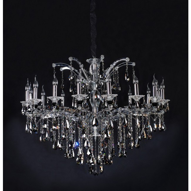 Polished chrome 16 Light traditional crystal Chandelier