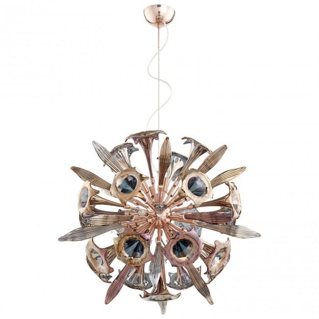 Satin Copper 12-Light Pendant