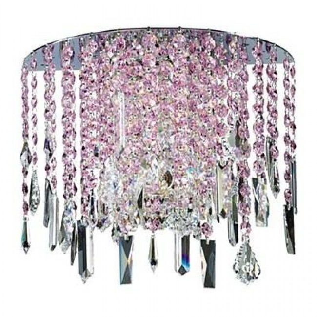 2 Light Crystal Wall Sconce with polished chrome finish