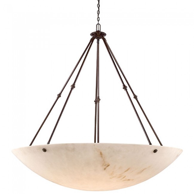 Virtuoso II Bronze Patina 12-Light Bowl Pendant