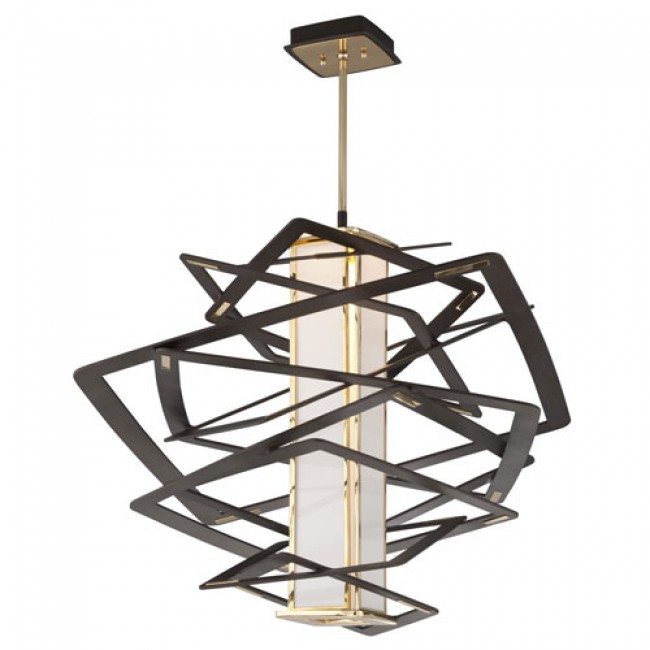 Tantrum Bronze with Polished Brass LED 30-Inch Height Pendant