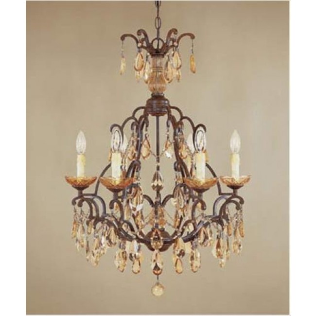 Venetian Bronze Six-Light Chandelier