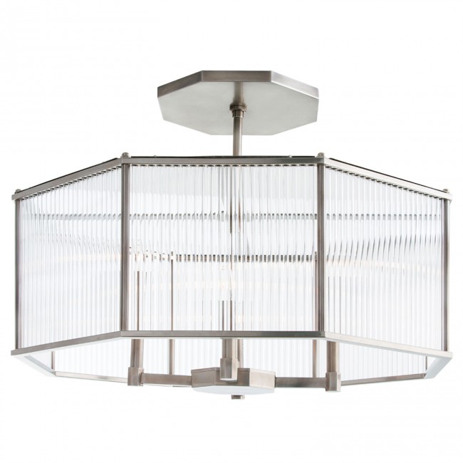 Vintage Silver Four-Light Octagon Pendant