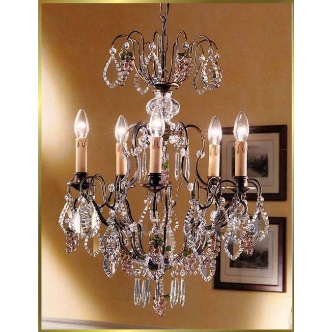 Versailles Chandeliers dressed with maple leaf crystals