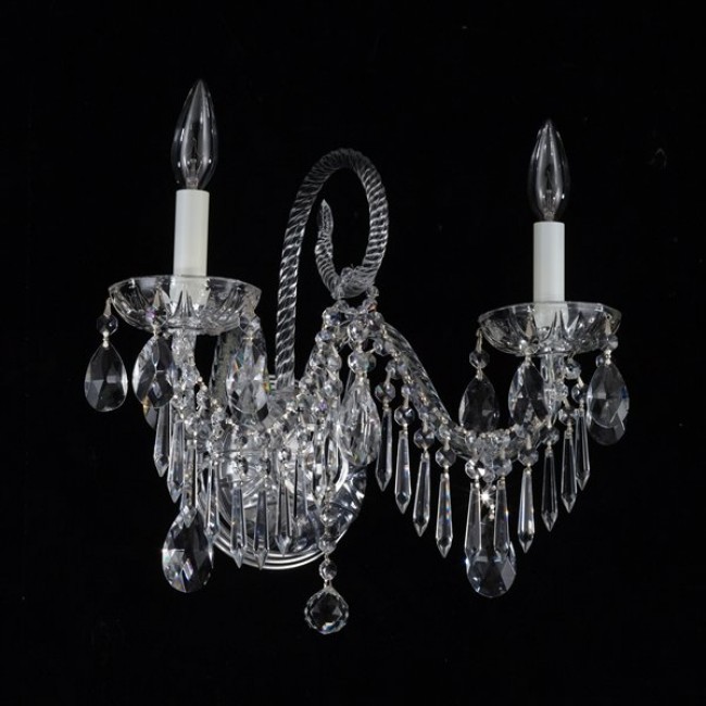 2-tiers polished chrome Maria Theresa Wall Sconce