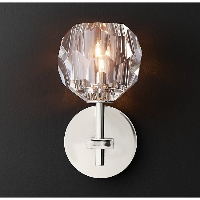 Postmodern design style chrome Boule DE crystal single sconce