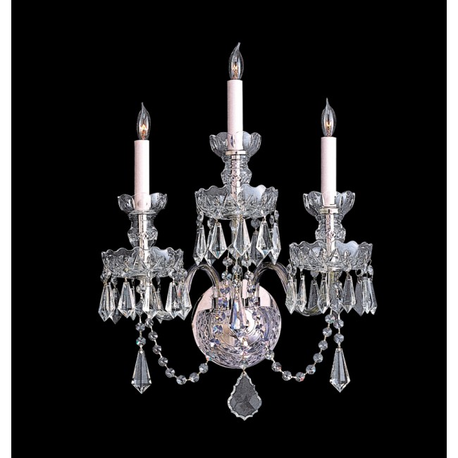 3 Light Wall Sconce chinese number one crystal Crystal Wall Sconce with Polished chrome finish