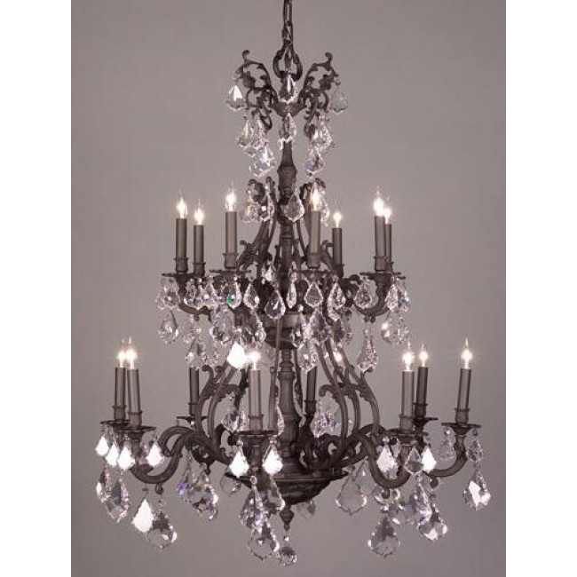Bronze Sixteen-Light Chandelier