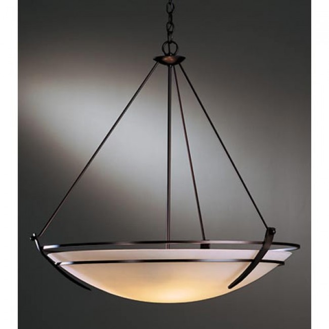 Mahogany Three-Light Bowl Pendant