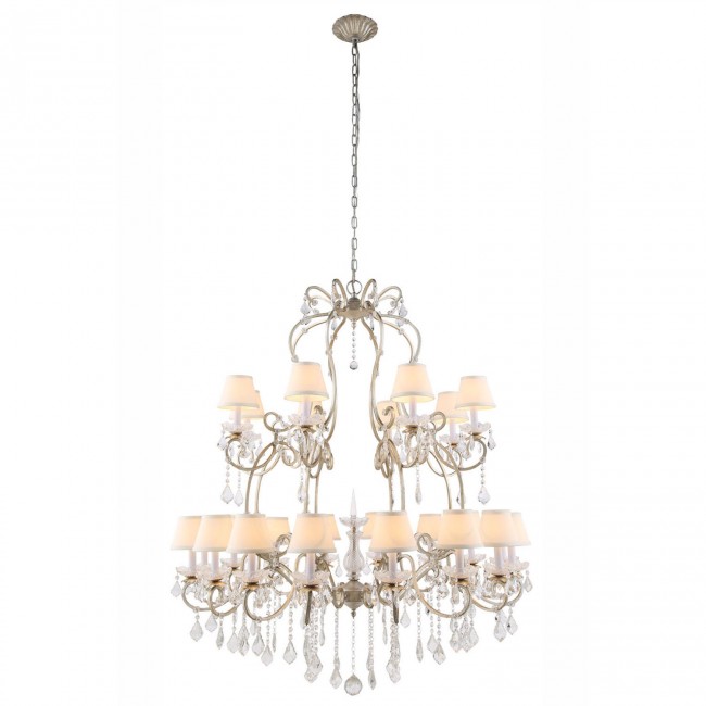  Silver Leaf 24-Light Chandelier
