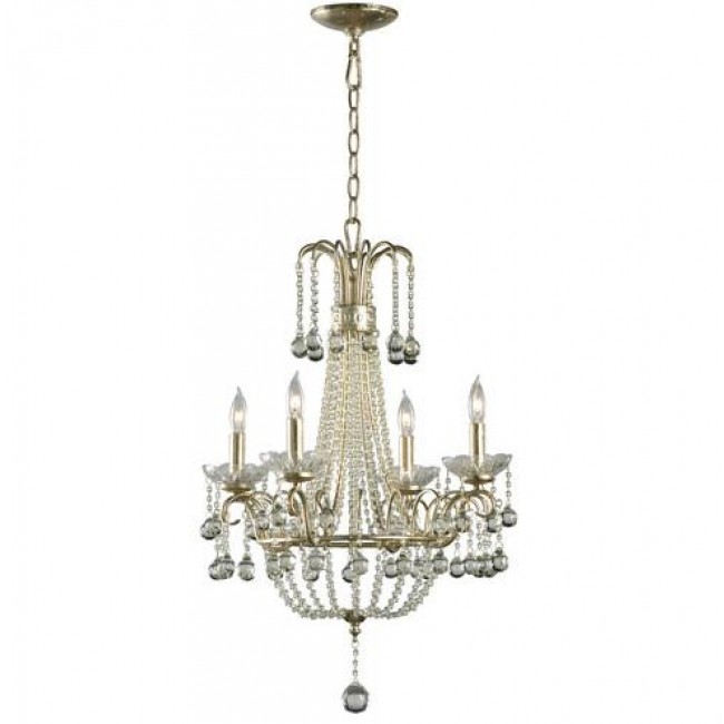 Silver Four-Light Chandelier
