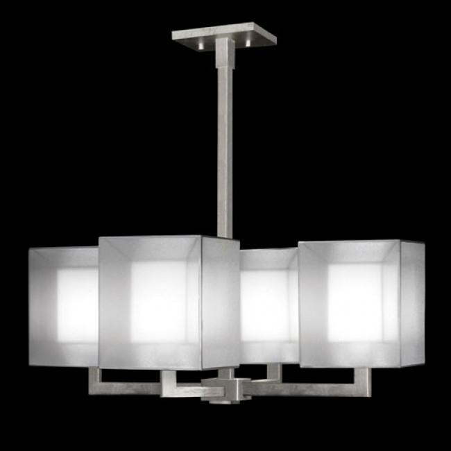  Silver Leafed Finish with Shimmering Screen of Platinum Organza