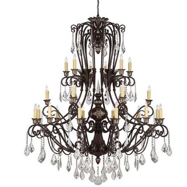 Bronze 24-Light Chandelier