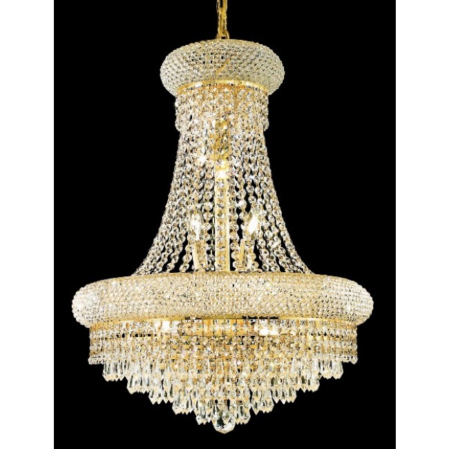 14 Light Crystal chandelier in gold finish