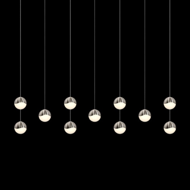 Satin Nickel 11-Light LED Pendant