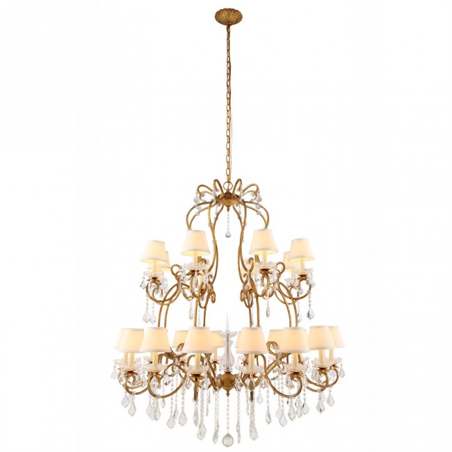 Golden Iron 24-Light Chandelier