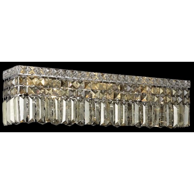 4-light crystal wall sconce in chrome finish
