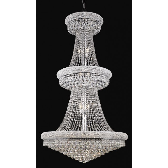 32 Light crystal chandelier chrome plated