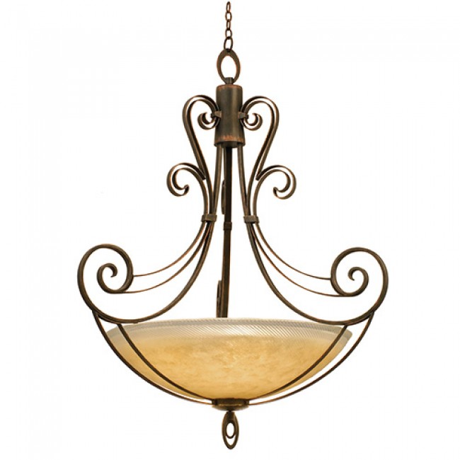 Mirabelle Antique Copper Six-Light 50-Inch Wide Pendant