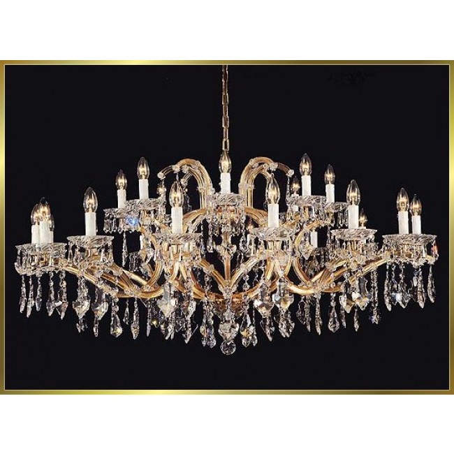 24 Lights Maria Theresa crystal chandelier dressed with clear crystal