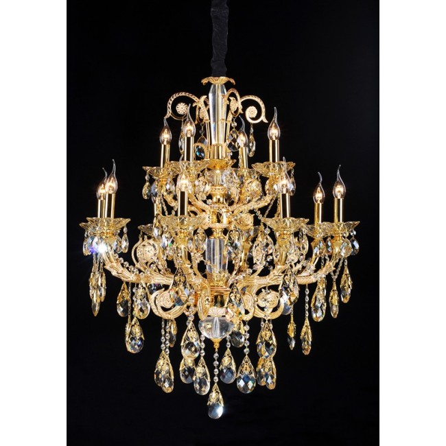 Gold plated traditional crystal Chandelier