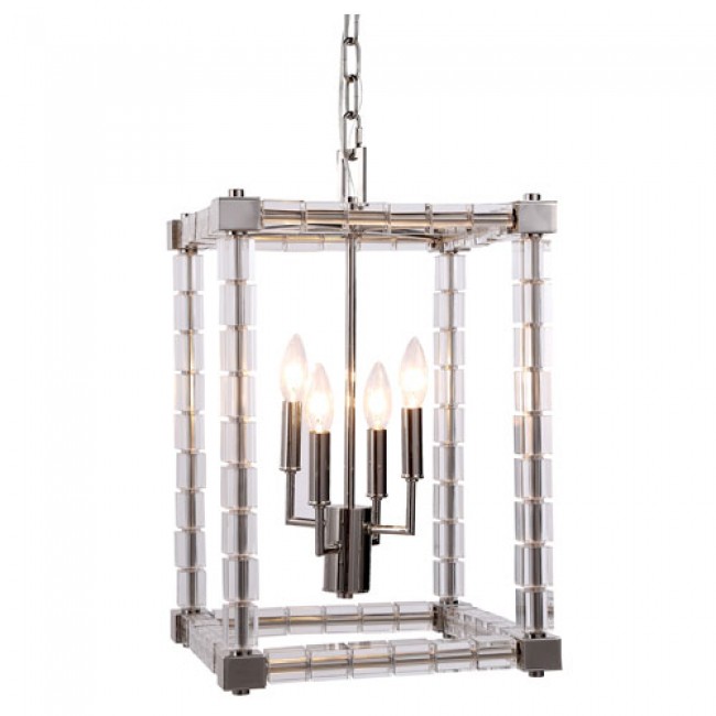 Cristal Polished Nickel 13-Inch Four-Light Pendant