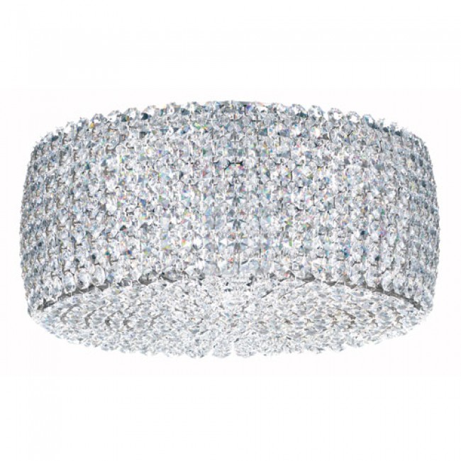 Crystal Swarovski Elements Flush Mount Light, 11.5W x 6H x 11.5D