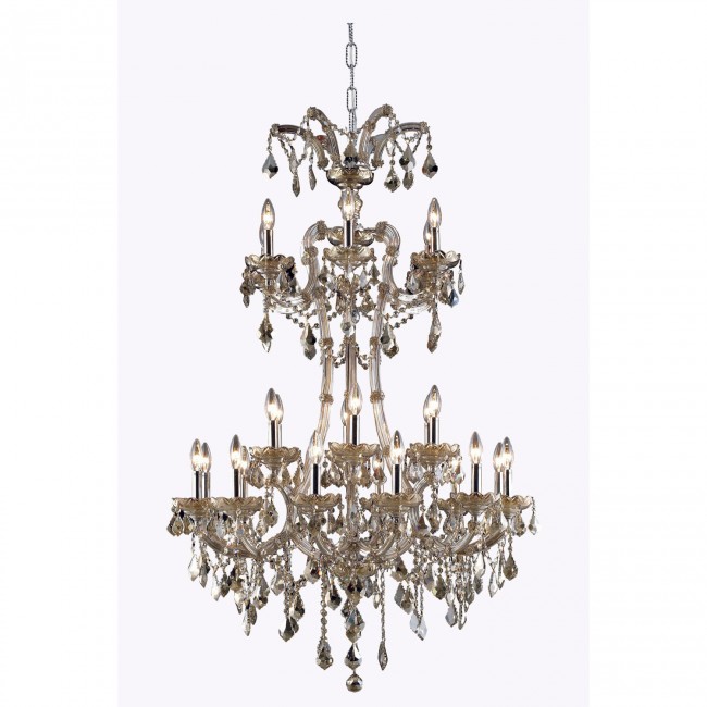 Golden Teak 24 Light 50-in Chandelier
