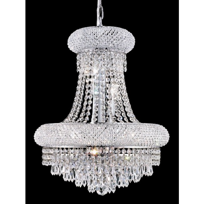 8 Light crystal chandelier chrome plated