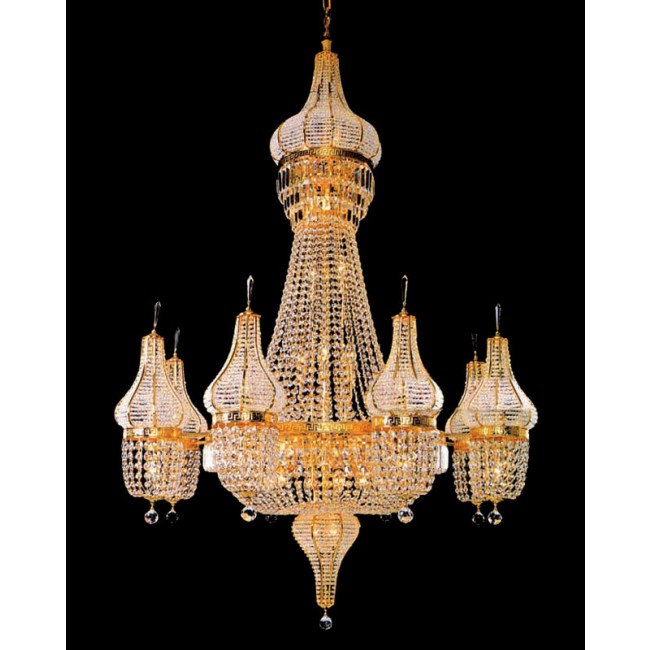 46 light Custom chandelier in gold finish 