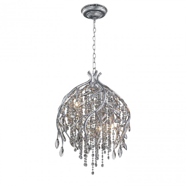 Autumn Twilight Mystic Silver Five Light Pendant