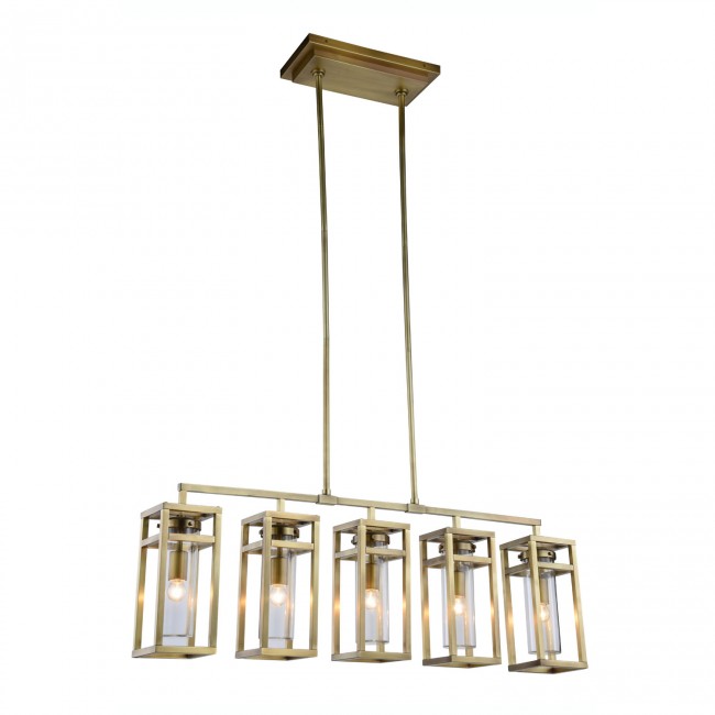Bianca Burnished Brass Five-Light Pendant