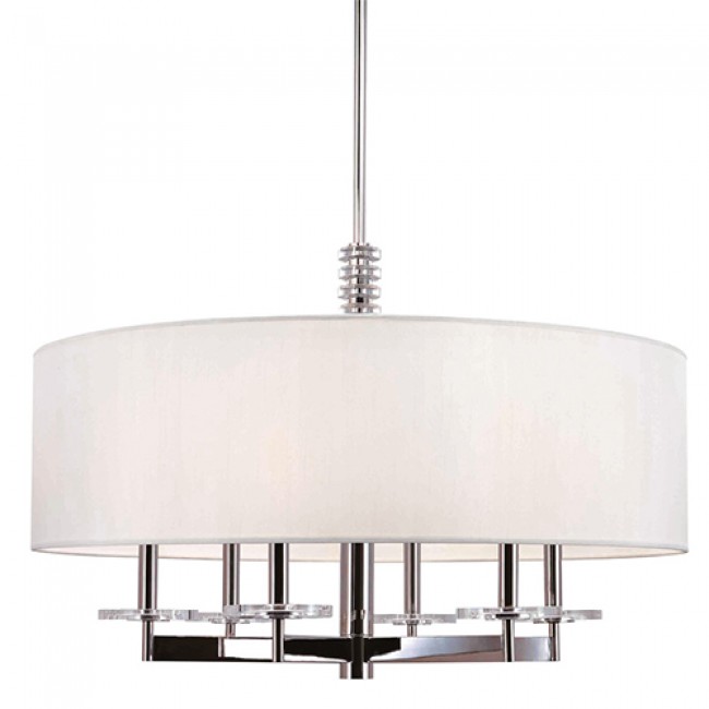 Polished Nickel Six-Light Pendant