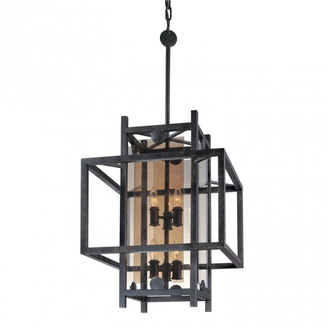 French Iron Eight-Light Pendant