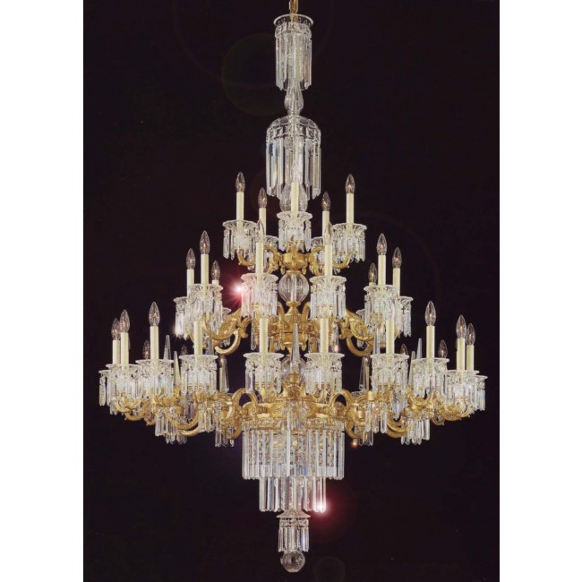 Fantastic Traditional crystal chandelier in Satin Gold plated finish