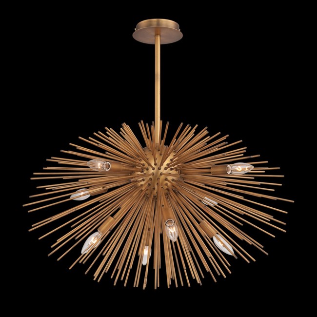 Bridget Satin Gold Eight-Light Pendant