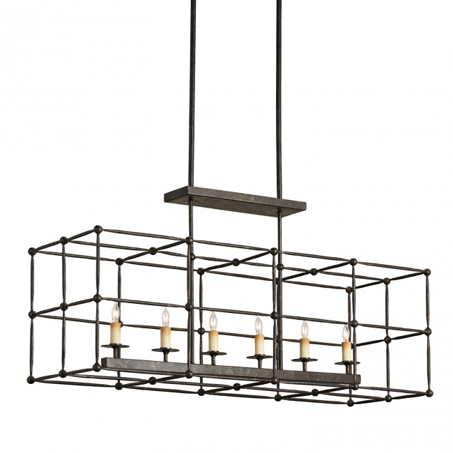 Fitzjames Mayfair Rectangular Six-Light Pendant