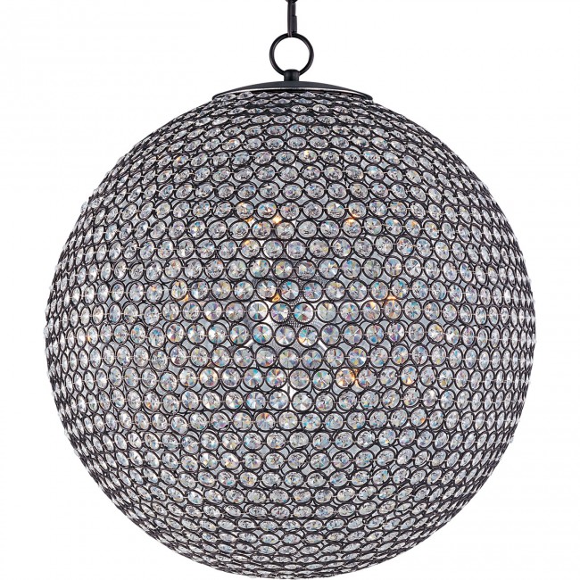 International Glimmer Bronze Twelve-Light Chandelier