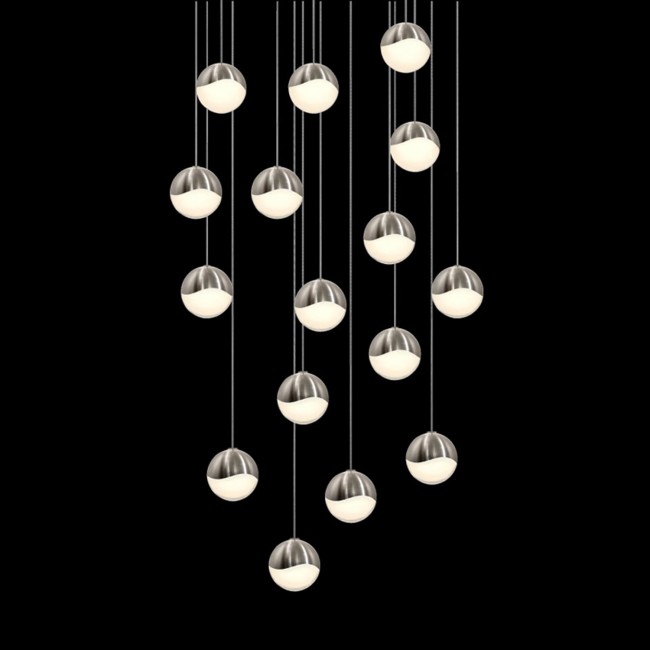 Satin Nickel 16-Light LED Pendant