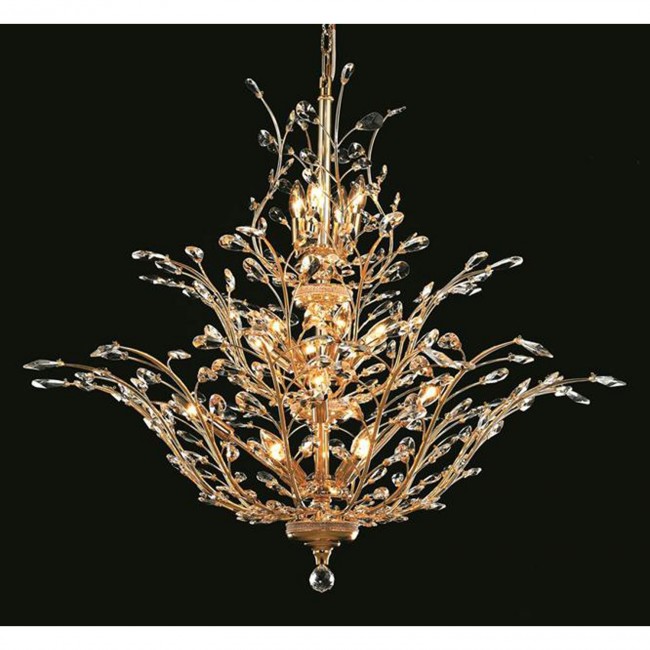  Gold Chandelier with Royal Cut Crystal