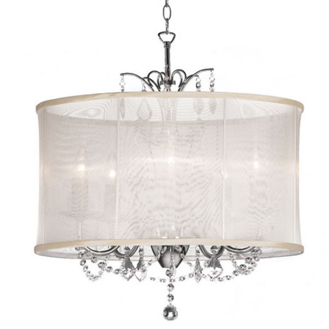Viviane Chrome 5 Light Crystal Chandelier