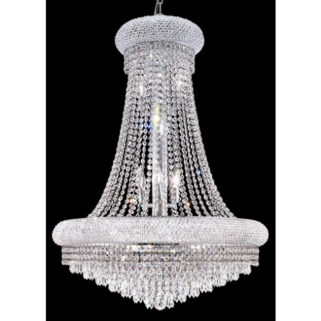 14 Light crystal chandelier chrome plated