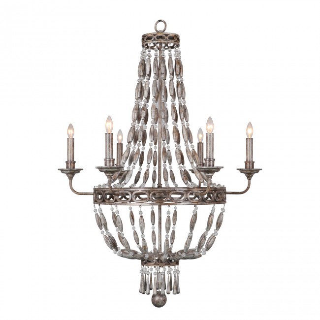 Washed Stone Six-Light Chandelier