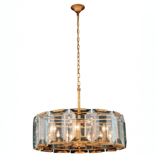 Monaco Golden Iron Eight-Light Pendant