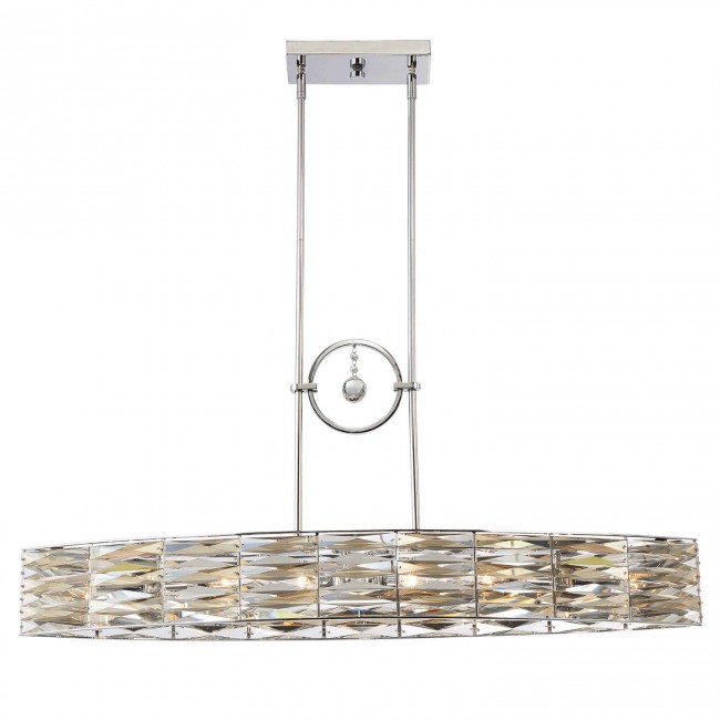 Polished Chrome Six-Light Linear Pendant