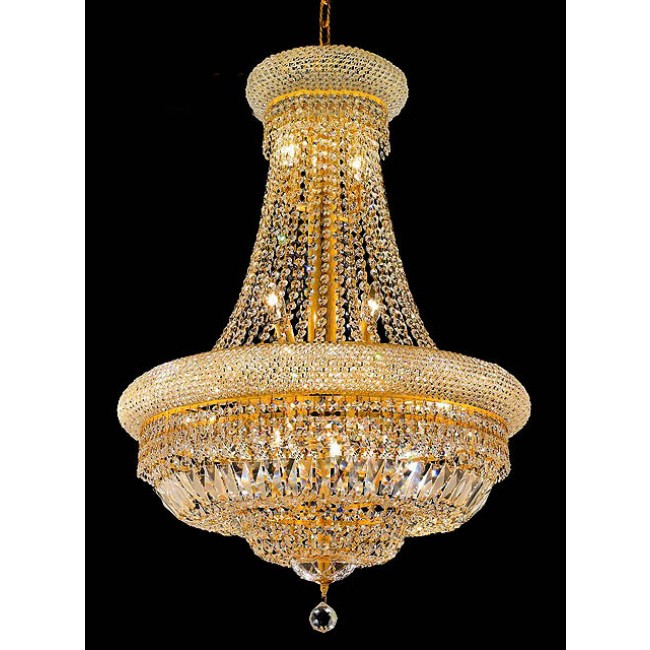 14 Light Crystal chandelier in gold finish